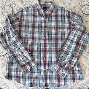 Men's Blue Plaid Shirt